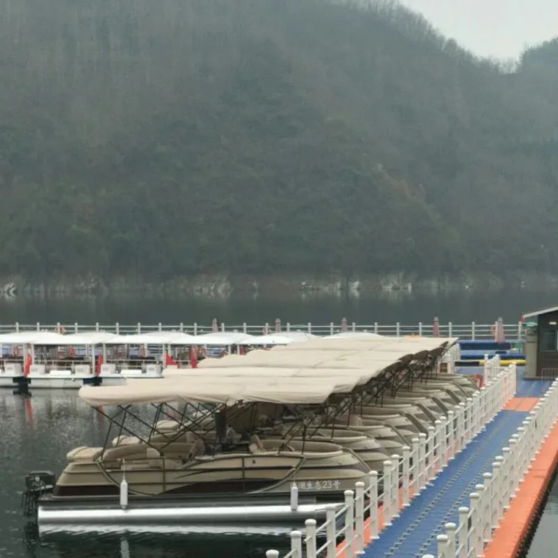 Isikebhe se-fiberglass ne-aluminium pontoon